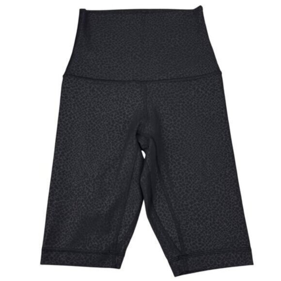Lululemon Align Super High Rise Short 10" In Formulate Emboss Black Size 2 - Picture 5 of 8